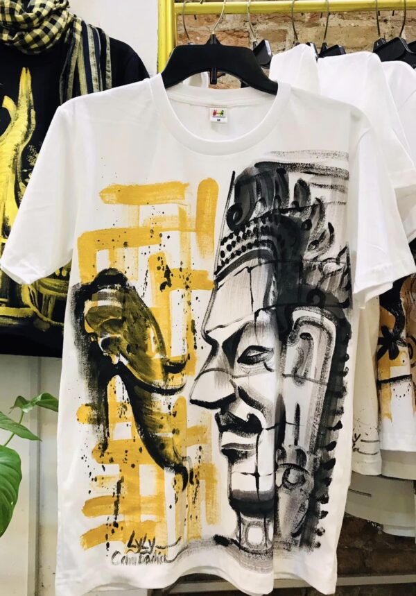 Elephant with Bayon T-shirt Painting